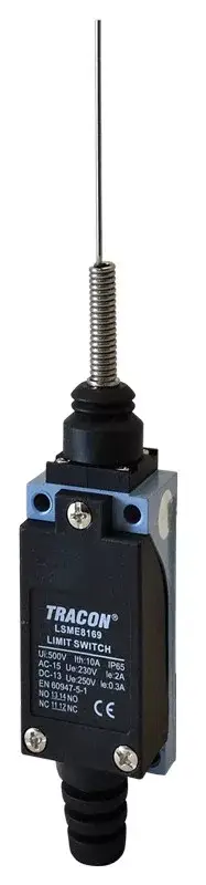 Vedd meg online Tracon LSME8169 Helyzetkapcsoló, rugószáras (acél) 1×NO+1×NC, 5A/250V AC, 97mm, IP65