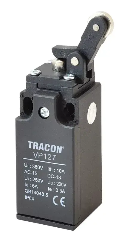 Alacsony ár Tracon VP127 Helyzetkapcsoló, nyomógörgős 1×NO+1×NC, 6A/230V AC, IP65