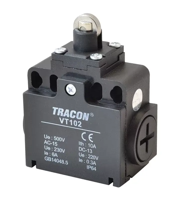 Árengedmény Tracon VT102 Helyzetkapcsoló, görgős 1×NO+1×NC, 6A/230V AC, IP65