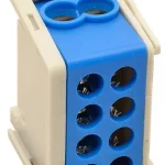 Tracon FLE-35/25K Főáramköri leágazó kapocs, sínre szerelhető, kék 1×35+1×25mm2/1×35+1×25mm2, 400VAC, 125A Kedvezményes ár