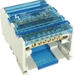 Tracon FLSO16-4P6 Moduláris elosztóblokk nyitható fedéllel 1×16(10) mm2 / 5×10(6) mm2, 500VAC/DC, 80A Expressz kézbesítés