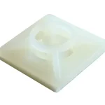 Tracon TALP190 Öntapadós/csavarozható, 4oldalt fűzhető kötegelő talp,natúr 20×20mm, d=2,9mm, PA6.6 Olcsóbb
