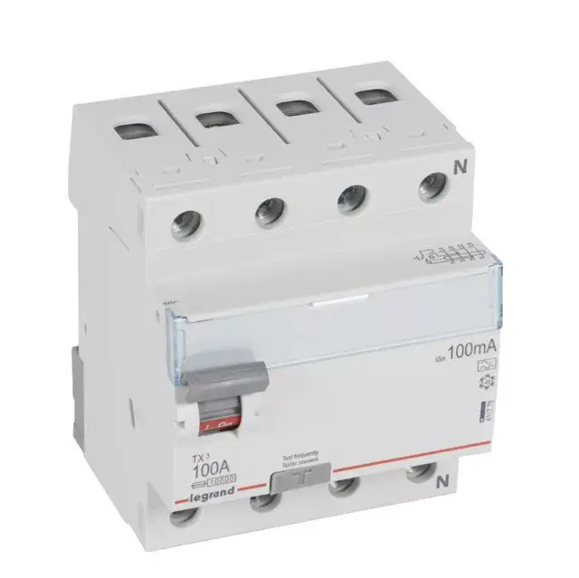 Azonnal elérhető Legrand 411778 TX3 áram-védőkapcsoló 4P D 100A 100MA A ( Legrand 411778 )