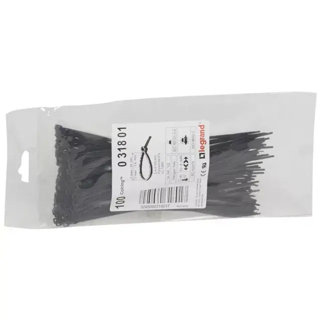Kiárusítás Legrand 031801 Colring 2,4x140 fekete vezetékkötegelő ( Legrand 031801 )