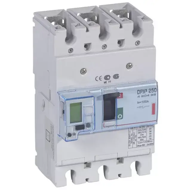 Biztonságos fizetés Legrand 420435 DPX3 250 100A 3P S2+M 36kA kompakt megszakító ( Legrand 420435 )