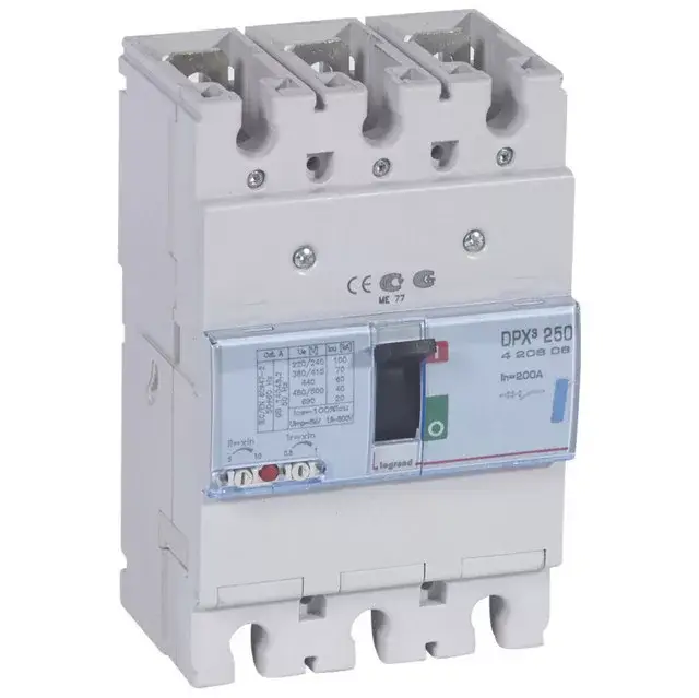 Legrand 420608 DPX3 250 200A 3P termikus mágneses 70kA kompakt megszakító ( Legrand 420608 ) Szezonális akció