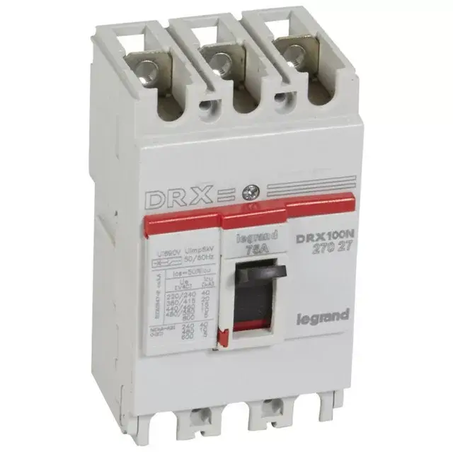 Legrand 027027 DRX100 3P 20 kA 75A t.m. kompakt megszakító ( Legrand 027027 ) Olcsóbb