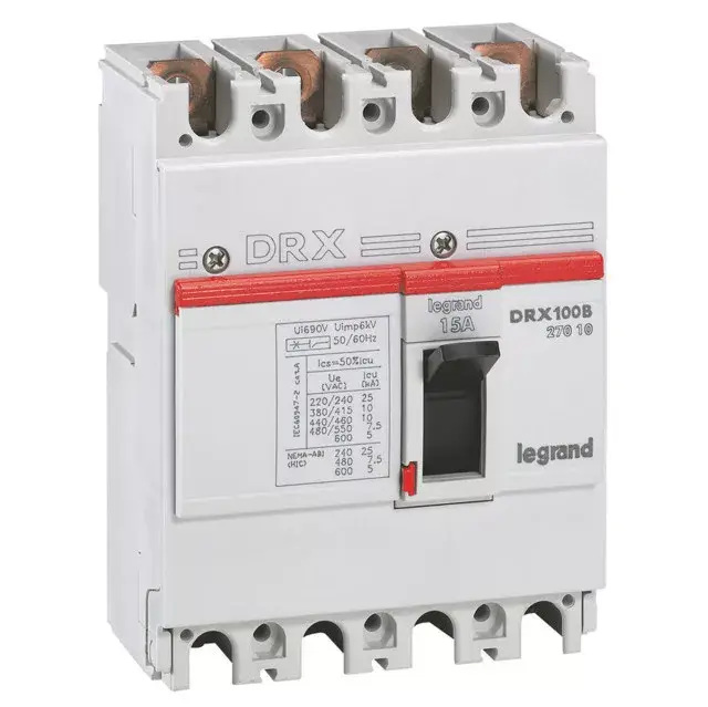 Legrand 027010 DRX100 4P 10 kA 15A t.m. kompakt megszakító ( Legrand 027010 ) Legnépszerűbb
