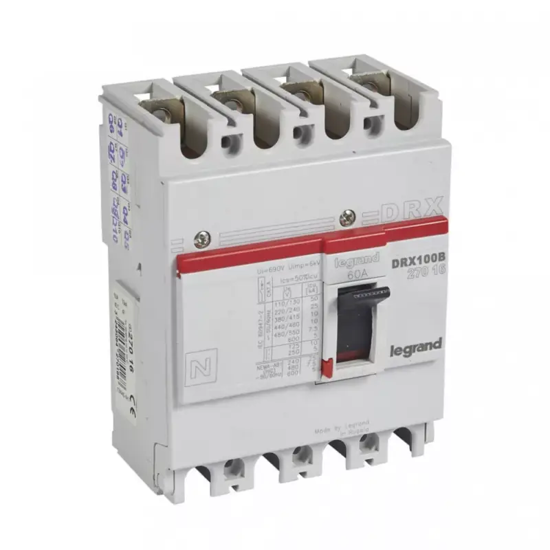 Bestseller Legrand 027016 DRX100 4P 10 kA 60A t.m. kompakt megszakító ( Legrand 027016 )
