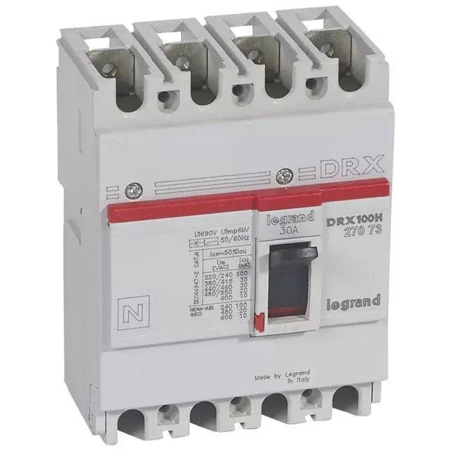 Legrand 027073 DRX100 4P 35 kA 30A t.m. kompakt megszakító ( Legrand 027073 ) Gyors szállítás