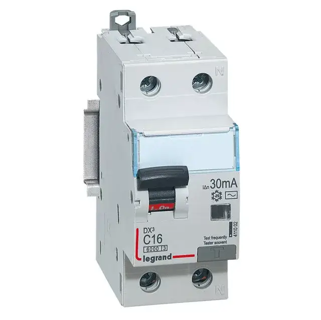 Újdonság Legrand 411002 DX3 1P+N kombinált áram-védőkapcsoló 6000A / 10kA 30mA AC típus ( Legrand 411002 )