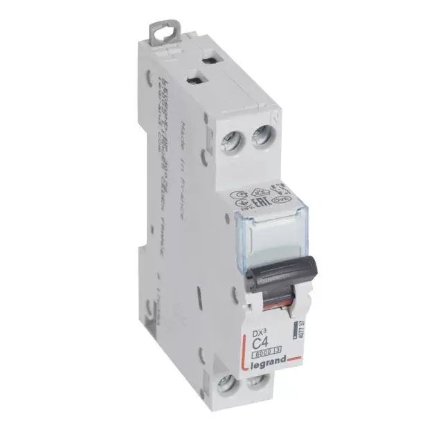 Olcsó Legrand 407737 DX3 kismegszakító 1P+N C4 6000A/10kA ( Legrand 407737 )