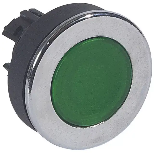 Legrand 024049 Osmoz extralapos reteszelt világító nyomógomb - zöld Ø30 ( Legrand 024049 ) Olcsó