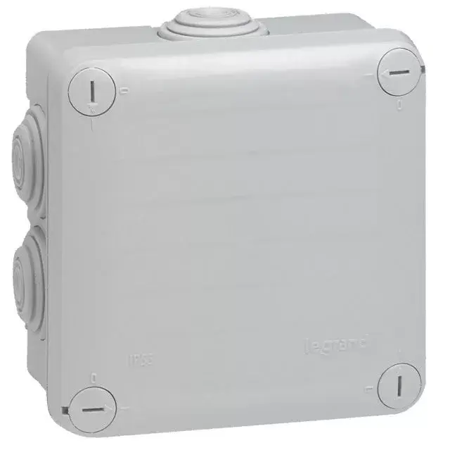 Legrand Plexo 55 92022 négyzet alakú szerelődoboz 105×105×55 mm, 7 bemenet, szürke, falon kívüli, Legrand 92022 Exkluzív ajánlat