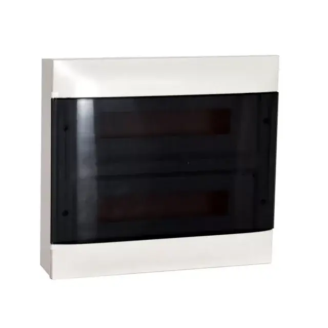 Legrand 137217 Practibox S műanyag kiselosztó 36 modul, 2 sor, Füstszínű ajtóval, IP40, falon kívüli, PE és N sínnel, méret : 386x436x108 mm Akciós ár