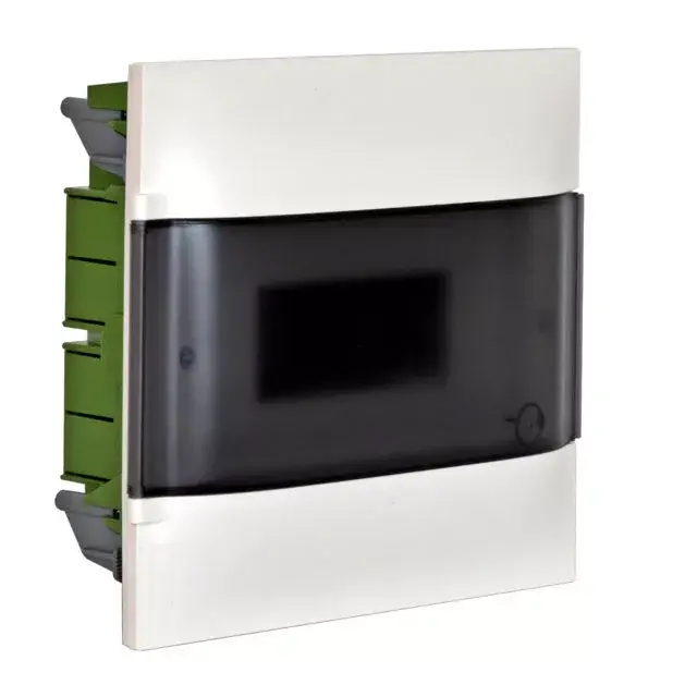Bestseller Legrand 135171 Practibox S műanyag kiselosztó 12 modul, 1 sor, Füstszínű ajtóval, IP40, gipszkarton falba süllyesztett, PE és N sínnel, méret : 235x328x102 mm