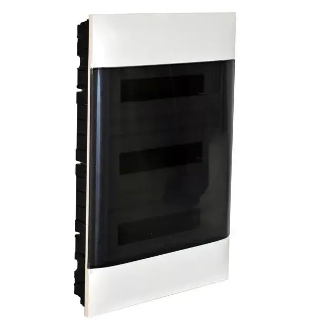 Korlátozott ajánlat Legrand 137158 Practibox S műanyag kiselosztó 54 modul, 3 sor, Füstszínű ajtóval, IP40, téglafalba süllyesztett, PE és N sínnel, méret : 615x436x103 mm