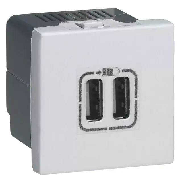 Ajánlat Legrand 079394 Program Mosaic kettős USB töltő aljzat, 1500 mA, 2 modulos, alumníium ( Legrand 079394 )