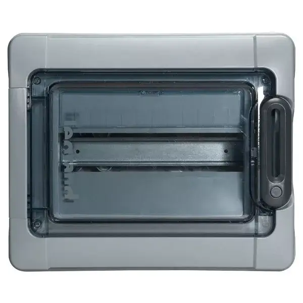 Legrand 601981 Plexo3 védett elosztó 12 modul, 1 sor, átlátszó ajtóval, IP65, PE és N sínnel, falon kívüli, 282x340x141mm Különleges ajánlat