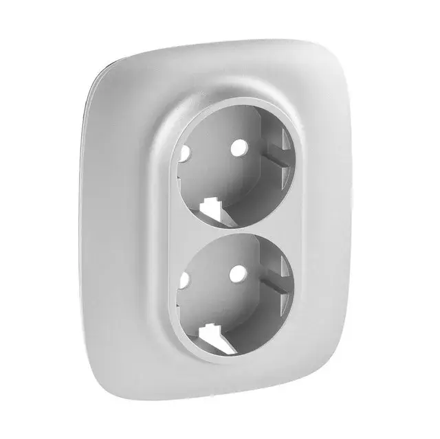 Biztonságos fizetés Legrand 754957 Valena Allure 2x2P+F aljzat monobloc burkolat + kerettel, Alumínium ( Legrand 754957 )