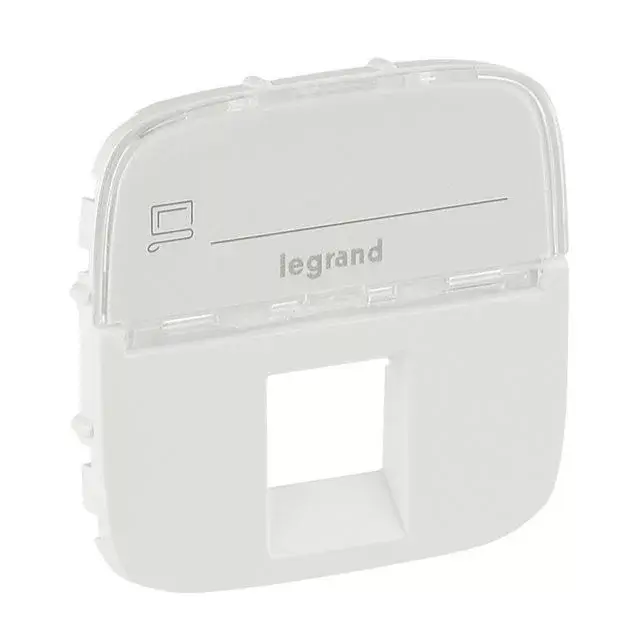 Prémium Legrand 755475 Valena Allure RJ11/RJ45 aljzat burkolat címketartóval, Fehér ( Legrand 755475 )