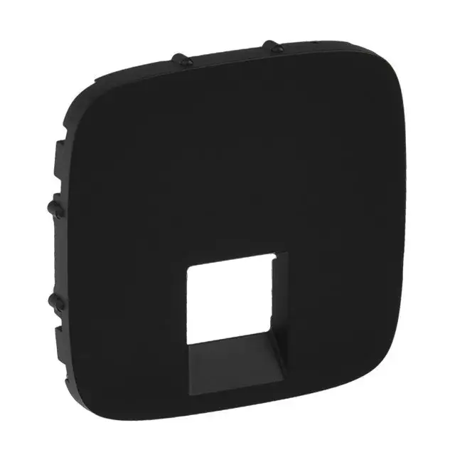 Outlet Legrand 755418 Valena Allure RJ11/RJ45 aljzat burkolat, Fekete ( Legrand 755418 )