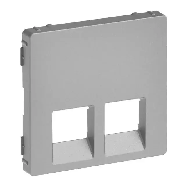 Legrand 755422 Valena Life 2xRJ45/RJ11 csatlakozóaljzat burkolat alumínium ( Legrand 755422 ) Újdonság