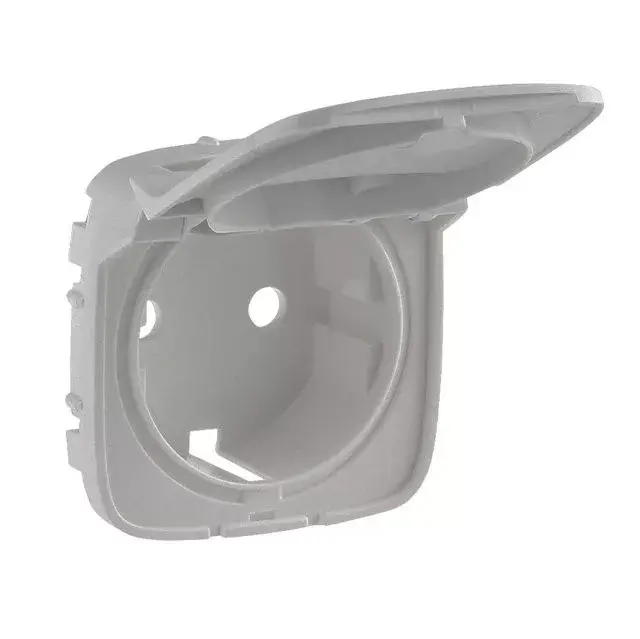 Prémium Legrand 754847 Valena Allure 2P+F csatlakozóaljzat burkolat, csapfedeles, alumínium ( Legrand 754847 )