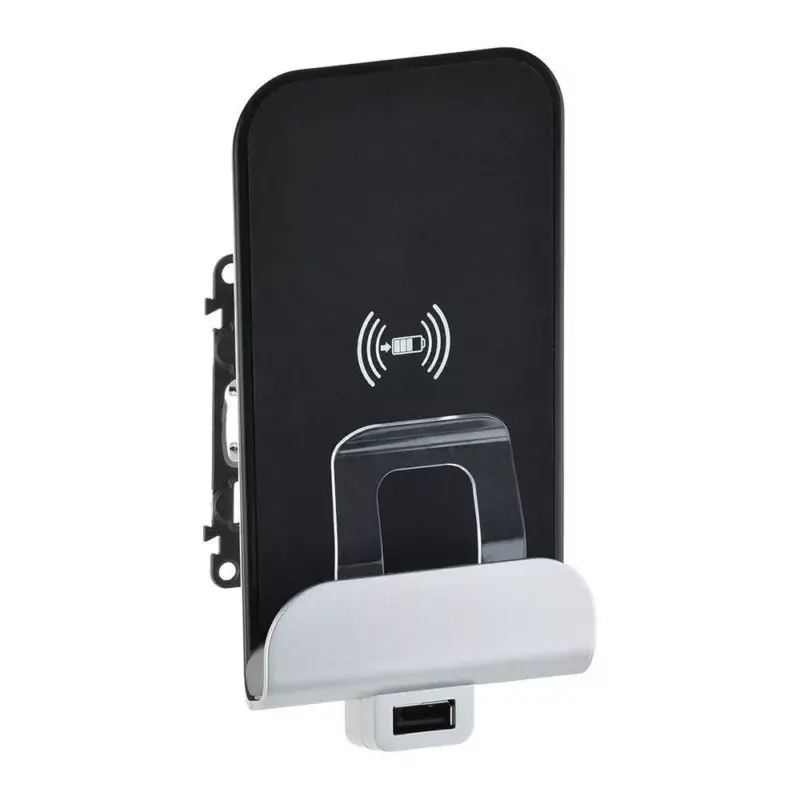 Vásárlói kedvenc Legrand 755114 Valena Allure Vezeték nélküli töltőállomás USB A-típusúcsatlakozóval, 2,4 A/ 12 W, 136,5 x 70 x 56,5 mm, lopásgátlóval, 50x80 mm érzékelési terület, 10°dőlés, Fehér ( Legrand 755114 )