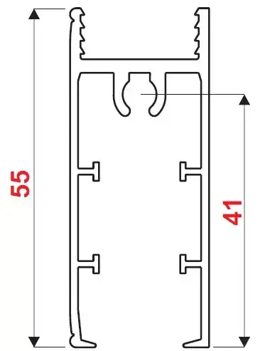 SEVROLL 05799 GM 18 alsó takaró profil 2,35m 18mm ezüst Kiárusítás