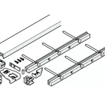 Outlet HAWA 24004 Folding Concepta 25 alsó profil 1300mm ezüst