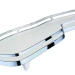 KES 233045 LeMans II style 450mm jobbos - fehér alj/magasító korlát króm Alacsony ár