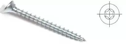 StrongFix Csavar TX 3x30 süllyesztett fejű cink fehér T10 csavar Legjobb ár