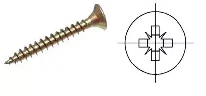 StrongFix Pozdorja csavar4,5x45 süllyesztett fej cink sárga PZ2 Utolsó esély
