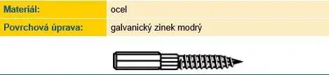 Kombinált csavar M8/8,0x60 cink fehér Azonnali szállítás