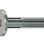 Összekötő bútorcsavar M6x50 cink fehér lapos fejű15mm Olcsóbb