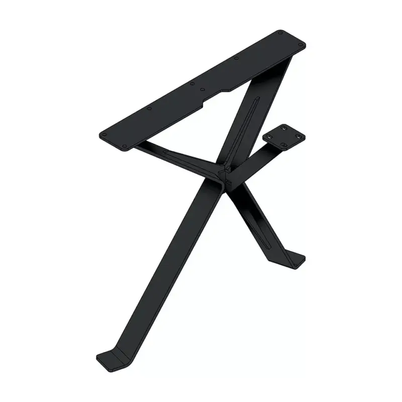 MILADESIGN ferde asztallábazat szélső EX 42050 fekete 420 mm Azonnali szállítás