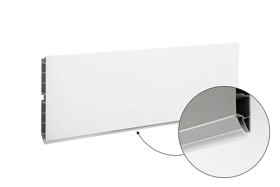 Népszerű SCILM szokli lábazati takaró előlap 100 mm (4m), fehér matt