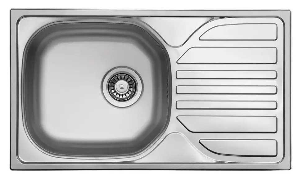 StrongSinks S1 Öko Mosogató szatén rozsdam. acél 760x435 csepegtető, felső szer. Outlet
