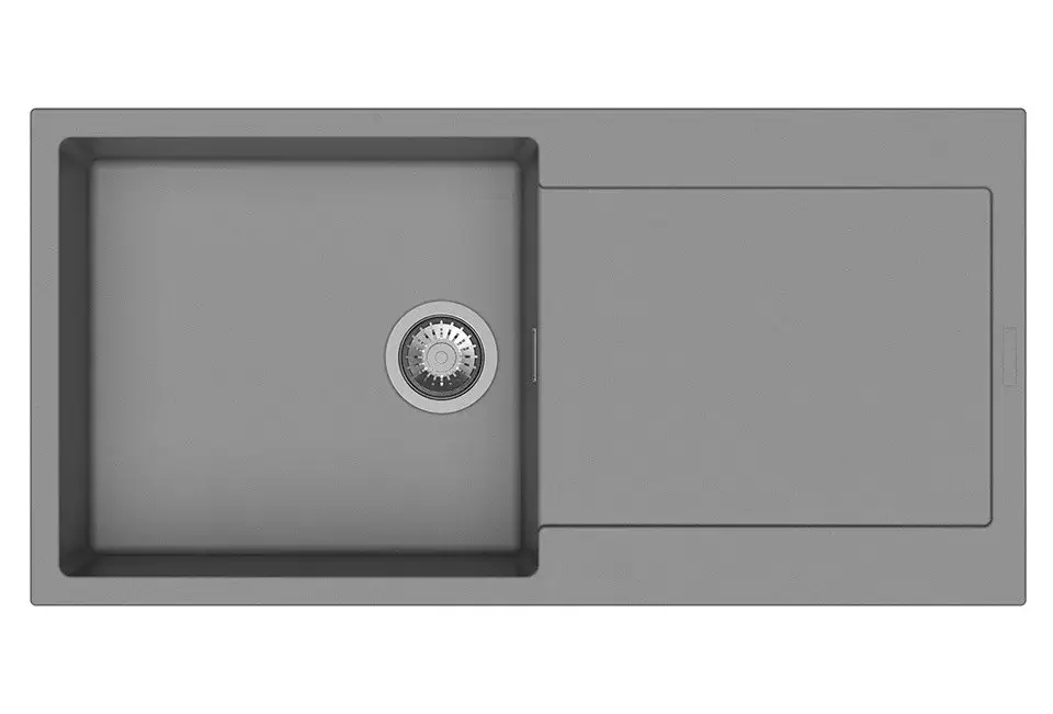 StrongSinks S3 Gránit mosogató ZALA 1000,1000 x 500mm,csepegtetővel,szürke Utolsó esély