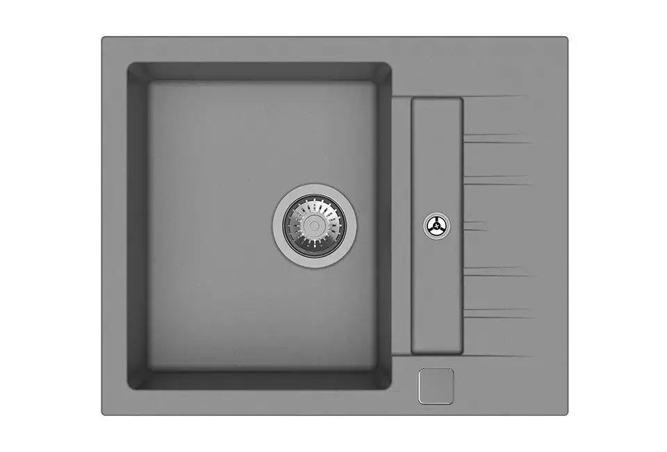 StrongSinks S3 Gránit mosogató Varda 615,615x500mm,csepegt.,,szürke Legkelendőbb