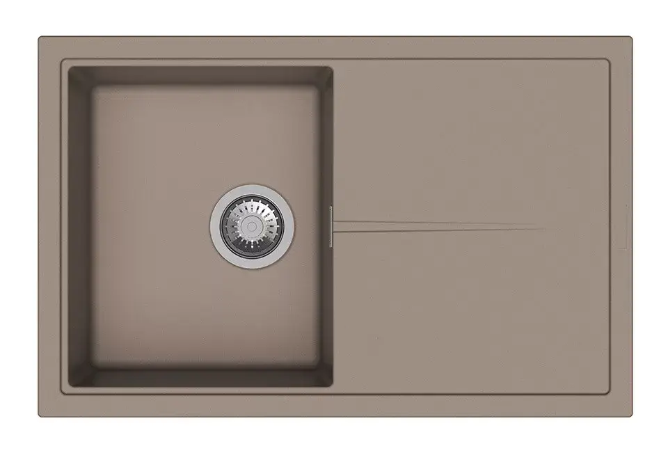 Szezonális akció StrongSinks S3 Gránit mosogató Labe 780, 780 x 500 mm, csepegt.tálcával, barna