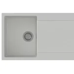 StrongSinks S3 Gránit mosogató ZALA 860,860 x 500mm, csepegtetővel, fehér Kedvezményes ár