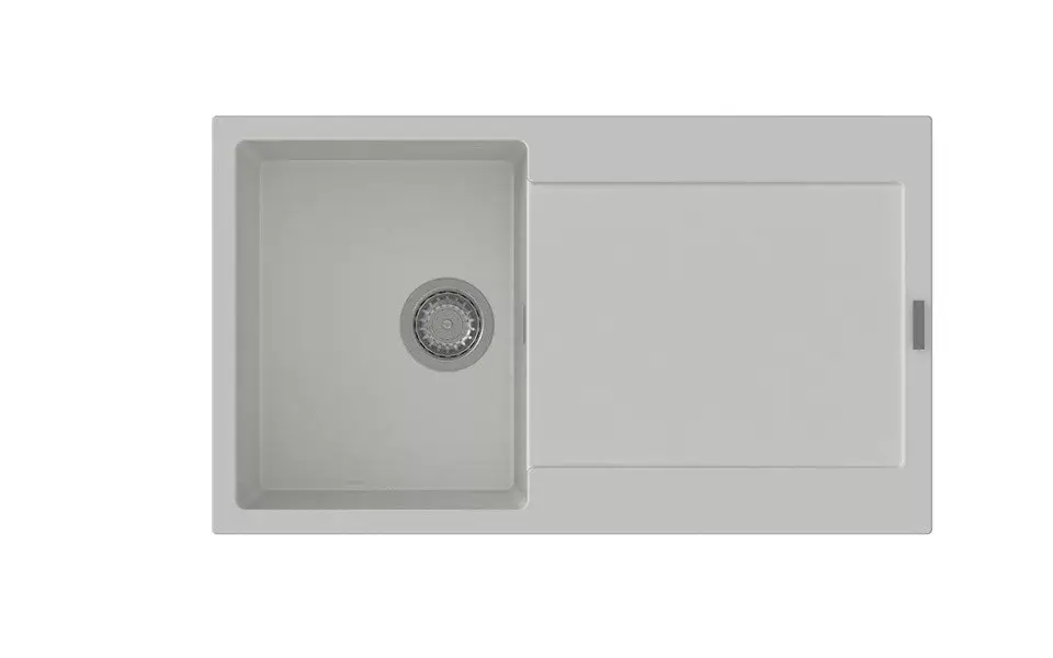 StrongSinks S3 Gránit mosogató ZALA 860,860 x 500mm, csepegtetővel, fehér Kedvezményes ár