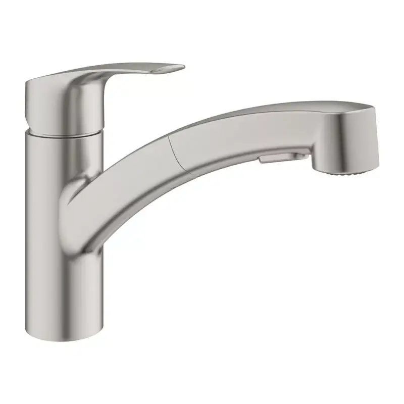 Gyors kiszállítás GROHE 30305DC1 csaptelep Eurosmart kihúzható dupla zuhanyzó supersteel
