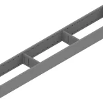 Kedvezmény BLUM ZC7S650RS1 Ambia-line kerethez LBX/MVX, NL=650/100 indium szürke IG-M