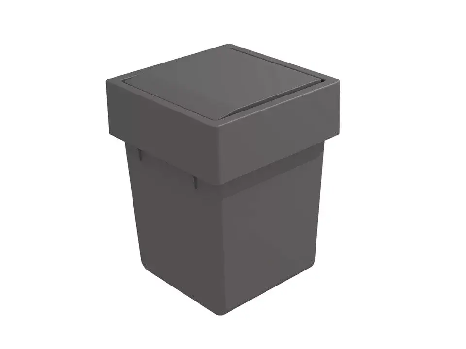 Vásárlói kedvenc GOLLINUCCI szemetes kosár ajtóra, 5l, billenő fedővel, antracit, 174x176x229