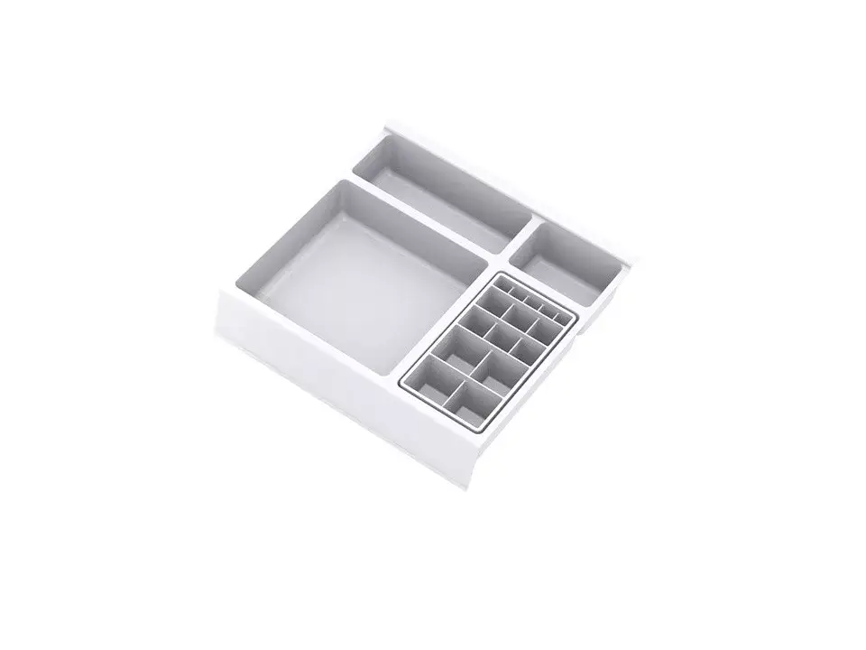 Kihagyhatatlan ajánlat GOLLINUCCI Fürdőszobai rendszerező tartozékokkal, 270 mm mélységű, fehér 241x242