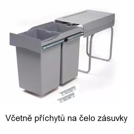 GOLLINUCCI Sorter Linea 222DM ajtóra, 300 mm, 2kosár Legkelendőbb