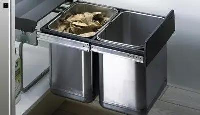 Nézd meg most HETTICH 49475 Bin.it Duo II szemeteskosár fekete